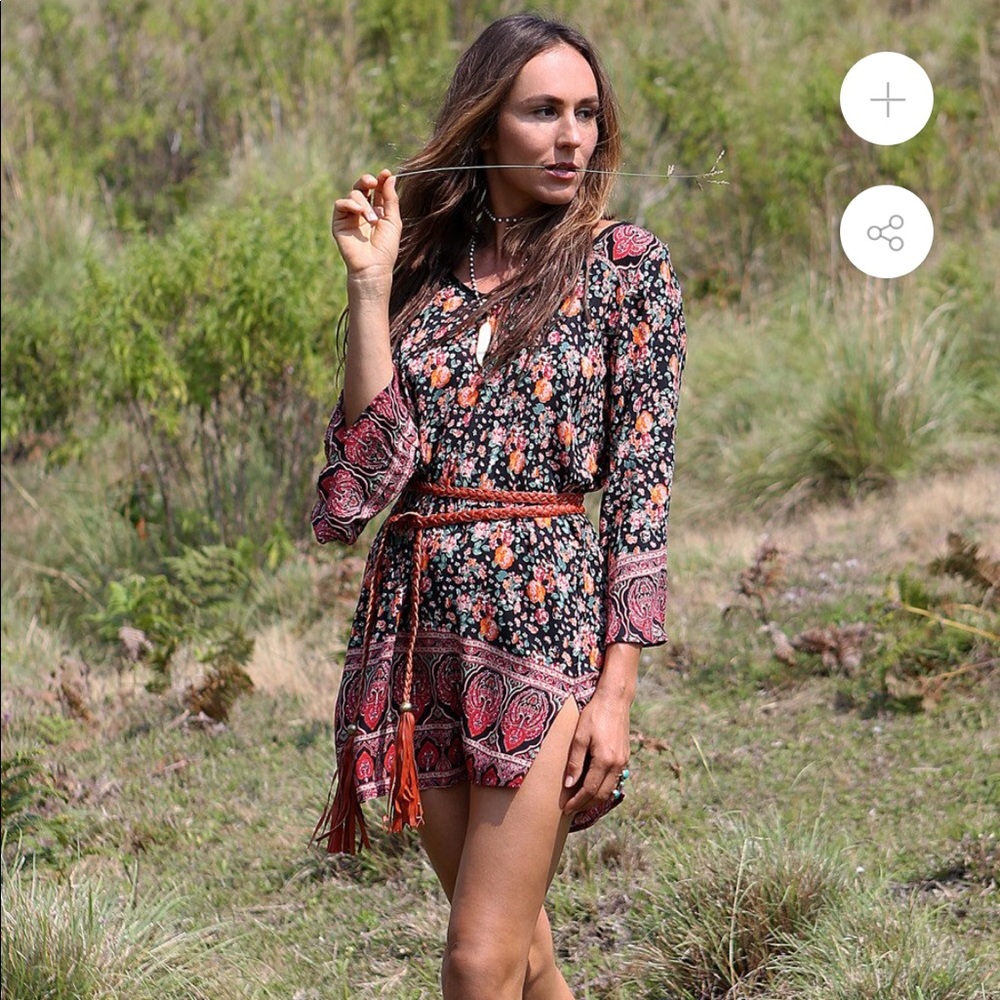 Tulle and Batiste Jamawar tunic dress